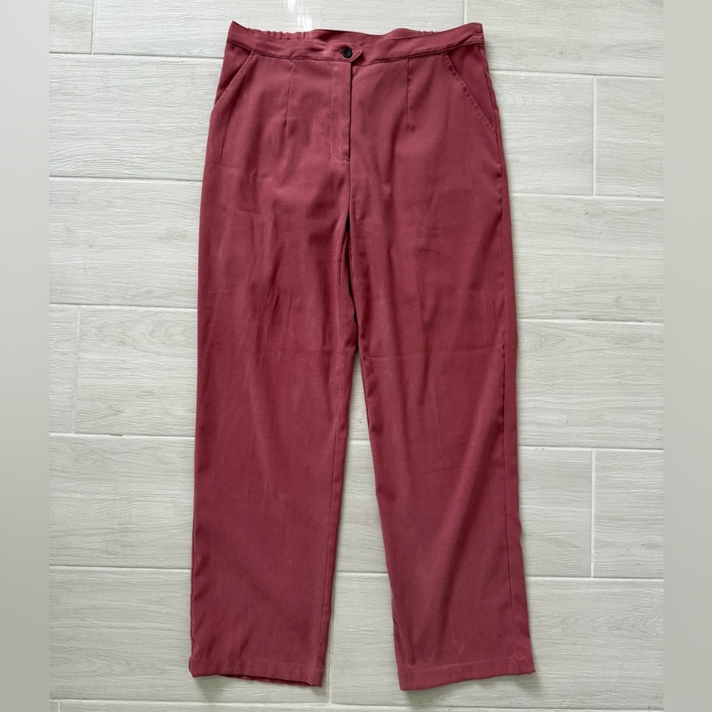 Canyon‎ Road Straight Leg Trousers Size M Mauve Pink Excellent Whipstitch High